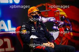 Max Verstappen (NLD) Red Bull Racing in the post qualifying FIA Press Conference. 01.05.2021. Formula 1 World Championship, Rd 3, Portuguese Grand Prix, Portimao, Portugal, Qualifying Day.