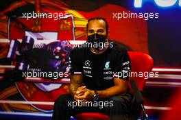 Lewis Hamilton (GBR) Mercedes AMG F1 in the post qualifying FIA Press Conference. 01.05.2021. Formula 1 World Championship, Rd 3, Portuguese Grand Prix, Portimao, Portugal, Qualifying Day.
