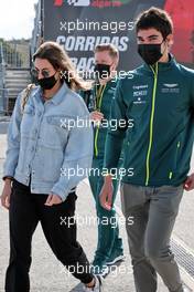 Lance Stroll (CDN) Aston Martin F1 Team with his girlfriend Sara Pagliaroli. 01.05.2021. Formula 1 World Championship, Rd 3, Portuguese Grand Prix, Portimao, Portugal, Qualifying Day.