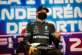 Valtteri Bottas (FIN) Mercedes AMG F1 in the post qualifying FIA Press Conference. 01.05.2021. Formula 1 World Championship, Rd 3, Portuguese Grand Prix, Portimao, Portugal, Qualifying Day.