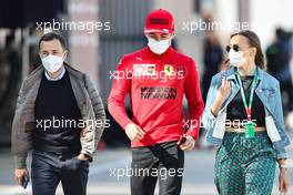 (L to R): Nicolas Todt (FRA) Driver Manager with Charles Leclerc (MON) Ferrari and his girlfriend Charlotte Sine (MON). 02.05.2021. Formula 1 World Championship, Rd 3, Portuguese Grand Prix, Portimao, Portugal, Race Day.