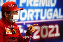 Charles Leclerc (MON) Ferrari in the FIA Press Conference. 29.04.2021. Formula 1 World Championship, Rd 3, Portuguese Grand Prix, Portimao, Portugal, Preparation Day.