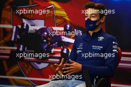 George Russell (GBR) Williams Racing in the FIA Press Conference. 29.04.2021. Formula 1 World Championship, Rd 3, Portuguese Grand Prix, Portimao, Portugal, Preparation Day.