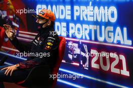 Max Verstappen (NLD) Red Bull Racing in the FIA Press Conference. 29.04.2021. Formula 1 World Championship, Rd 3, Portuguese Grand Prix, Portimao, Portugal, Preparation Day.
