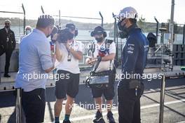 Nicholas Latifi (CDN) Williams Racing with Ted Kravitz (GBR) Sky Sports Pitlane Reporter. 29.04.2021. Formula 1 World Championship, Rd 3, Portuguese Grand Prix, Portimao, Portugal, Preparation Day.