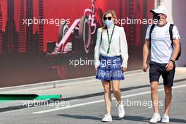(L to R): Tiffany Cromwell (AUS) Professional Cyclist with her boyfriend Valtteri Bottas (FIN) Mercedes AMG F1. 19.11.2021 Formula 1 World Championship, Rd 20, Qatar Grand Prix, Doha, Qatar, Practice Day.