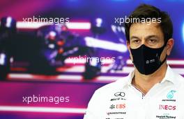 Toto Wolff (GER) Mercedes AMG F1 Shareholder and Executive Director in the FIA Press Conference. 19.11.2021 Formula 1 World Championship, Rd 20, Qatar Grand Prix, Doha, Qatar, Practice Day.