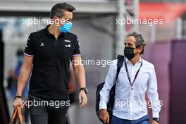(L to R): Marcin Budkowski (POL) Alpine F1 Team Executive Director and Alain Prost (FRA) Alpine F1 Team Non-Executive Director. 19.11.2021 Formula 1 World Championship, Rd 20, Qatar Grand Prix, Doha, Qatar, Practice Day.