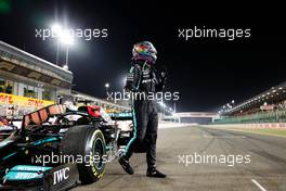Race winner Lewis Hamilton (GBR) Mercedes AMG F1 W12 celebrates in parc ferme. 21.11.2021. Formula 1 World Championship, Rd 20, Qatar Grand Prix, Doha, Qatar, Race Day.