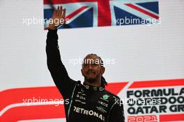 1st place Lewis Hamilton (GBR) Mercedes AMG F1 W12. 21.11.2021. Formula 1 World Championship, Rd 20, Qatar Grand Prix, Doha, Qatar, Race Day.