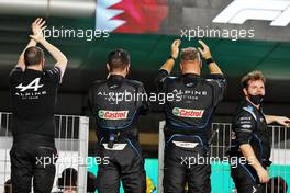 Alpine F1 Team celebrate at the podium. 21.11.2021. Formula 1 World Championship, Rd 20, Qatar Grand Prix, Doha, Qatar, Race Day.