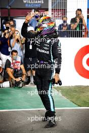 Race winner Lewis Hamilton (GBR) Mercedes AMG F1 celebrates in parc ferme. 21.11.2021. Formula 1 World Championship, Rd 20, Qatar Grand Prix, Doha, Qatar, Race Day.