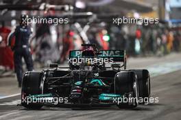 Lewis Hamilton (GBR) Mercedes AMG F1 W12 leaves the pits. 21.11.2021. Formula 1 World Championship, Rd 20, Qatar Grand Prix, Doha, Qatar, Race Day.