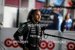 Pole sitter Lewis Hamilton (GBR) Mercedes AMG F1 in qualifying parc ferme. 20.11.2021. Formula 1 World Championship, Rd 20, Qatar Grand Prix, Doha, Qatar, Qualifying Day.
