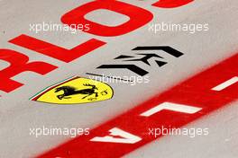Carlos Sainz Jr (ESP) Ferrari - Ferrari logo on the pit floor. 20.11.2021. Formula 1 World Championship, Rd 20, Qatar Grand Prix, Doha, Qatar, Qualifying Day.