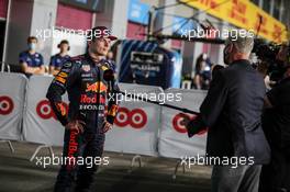 Max Verstappen (NLD) Red Bull Racing with David Coulthard (GBR) Red Bull Racing and Scuderia Toro Advisor / Channel 4 F1 Commentator in qualifying parc ferme. 20.11.2021. Formula 1 World Championship, Rd 20, Qatar Grand Prix, Doha, Qatar, Qualifying Day.
