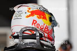 The helmet of Max Verstappen (NLD) Red Bull Racing in qualifying parc ferme. 20.11.2021. Formula 1 World Championship, Rd 20, Qatar Grand Prix, Doha, Qatar, Qualifying Day.