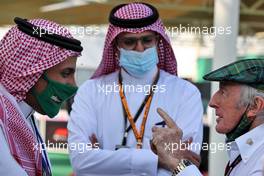 Prince Khalid Bin Sultan Al Faisal (KSA) (Left) with Jackie Stewart (GBR) (Right). 21.11.2021. Formula 1 World Championship, Rd 20, Qatar Grand Prix, Doha, Qatar, Race Day.