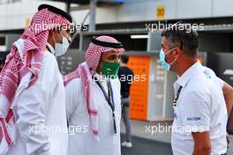 Prince Khalid Bin Sultan Al Faisal (KSA) (Centre) with Michael Masi (AUS) FIA Race Director (Right). 21.11.2021. Formula 1 World Championship, Rd 20, Qatar Grand Prix, Doha, Qatar, Race Day.