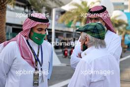 Prince Khalid Bin Sultan Al Faisal (KSA) (Left) with Jackie Stewart (GBR) (Right). 21.11.2021. Formula 1 World Championship, Rd 20, Qatar Grand Prix, Doha, Qatar, Race Day.