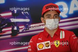 Charles Leclerc (MON) Ferrari in the FIA Press Conference. 18.11.2021. Formula 1 World Championship, Rd 20, Qatar Grand Prix, Doha, Qatar, Preparation Day.
