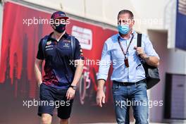 Max Verstappen (NLD) Red Bull Racing with his father Jos Verstappen (NLD). 18.11.2021. Formula 1 World Championship, Rd 20, Qatar Grand Prix, Doha, Qatar, Preparation Day.