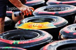 Pirelli tyres. 18.11.2021. Formula 1 World Championship, Rd 20, Qatar Grand Prix, Doha, Qatar, Preparation Day.