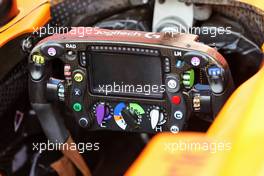McLaren MCL35M steering wheel. 18.11.2021. Formula 1 World Championship, Rd 20, Qatar Grand Prix, Doha, Qatar, Preparation Day.