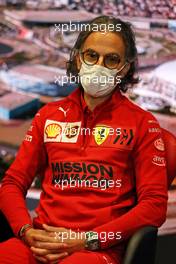 Laurent Mekies (FRA) Ferrari Sporting Director in the FIA Press Conference. 24.09.2021. Formula 1 World Championship, Rd 15, Russian Grand Prix, Sochi Autodrom, Sochi, Russia, Practice Day.
