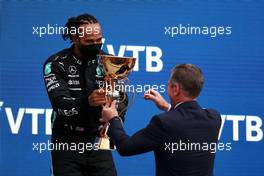 1st place Lewis Hamilton (GBR) Mercedes AMG F1 W12 with Dmitry Kozak (RUS) Former Deputy Chairman of the Government of the Russian Federation. 26.09.2021. Formula 1 World Championship, Rd 15, Russian Grand Prix, Sochi Autodrom, Sochi, Russia, Race Day.