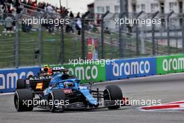 Fernando Alonso (ESP) Alpine F1 Team A521. 26.09.2021. Formula 1 World Championship, Rd 15, Russian Grand Prix, Sochi Autodrom, Sochi, Russia, Race Day.
