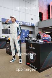 George Russell (GBR) Williams Racing FW43B celebrates 3rd position in qualifying parc ferme. 25.09.2021. Formula 1 World Championship, Rd 15, Russian Grand Prix, Sochi Autodrom, Sochi, Russia, Qualifying Day.