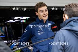 George Russell (GBR) Williams Racing with Will Buxton (GBR) F1 Digital Presenter. 25.09.2021. Formula 1 World Championship, Rd 15, Russian Grand Prix, Sochi Autodrom, Sochi, Russia, Qualifying Day.