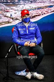Nikita Mazepin (RUS) Haas F1 Team in the FIA Press Conference. 23.09.2021. Formula 1 World Championship, Rd 15, Russian Grand Prix, Sochi Autodrom, Sochi, Russia, Preparation Day.