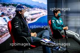 (L to R): Fernando Alonso (ESP) Alpine F1 Team and Lance Stroll (CDN) Aston Martin F1 Team in the FIA Press Conference. 23.09.2021. Formula 1 World Championship, Rd 15, Russian Grand Prix, Sochi Autodrom, Sochi, Russia, Preparation Day.
