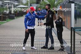 (L to R): Nikita Mazepin (RUS) Haas F1 Team with Daniil Kvyat (RUS) Alpine F1 Team Reserve Driver. 23.09.2021. Formula 1 World Championship, Rd 15, Russian Grand Prix, Sochi Autodrom, Sochi, Russia, Preparation Day.