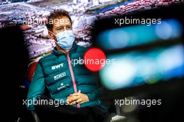 Sebastian Vettel (GER) Aston Martin F1 Team in the FIA Press Conference. 23.09.2021. Formula 1 World Championship, Rd 15, Russian Grand Prix, Sochi Autodrom, Sochi, Russia, Preparation Day.