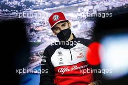 Antonio Giovinazzi (ITA) Alfa Romeo Racing in the FIA Press Conference. 23.09.2021. Formula 1 World Championship, Rd 15, Russian Grand Prix, Sochi Autodrom, Sochi, Russia, Preparation Day.