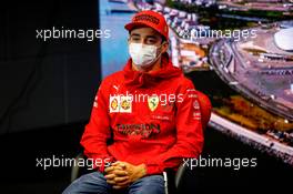 Charles Leclerc (MON) Ferrari in the FIA Press Conference. 23.09.2021. Formula 1 World Championship, Rd 15, Russian Grand Prix, Sochi Autodrom, Sochi, Russia, Preparation Day.