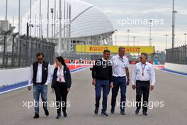 Michael Masi (AUS) FIA Race Director walks the circuit with Niels Wittich (GER) FIA Race Director and others. 23.09.2021. Formula 1 World Championship, Rd 15, Russian Grand Prix, Sochi Autodrom, Sochi, Russia, Preparation Day.
