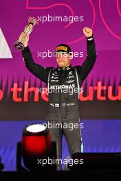 Valtteri Bottas (FIN) Mercedes AMG F1 celebrates his third position on the podium. 05.12.2021. Formula 1 World Championship, Rd 21, Saudi Arabian Grand Prix, Jeddah, Saudi Arabia, Race Day.