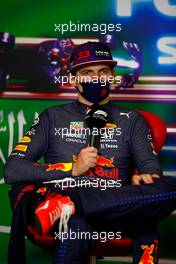 Max Verstappen (NLD) Red Bull Racing in the post race FIA Press Conference. 05.12.2021. Formula 1 World Championship, Rd 21, Saudi Arabian Grand Prix, Jeddah, Saudi Arabia, Race Day.