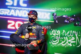Max Verstappen (NLD) Red Bull Racing in the post qualifying FIA Press Conference. 04.12.2021. Formula 1 World Championship, Rd 21, Saudi Arabian Grand Prix, Jeddah, Saudi Arabia, Qualifying Day.