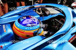 Fernando Alonso (ESP) Alpine F1 Team A521 with his helmet carrying a tribute to Frank Williams. 04.12.2021. Formula 1 World Championship, Rd 21, Saudi Arabian Grand Prix, Jeddah, Saudi Arabia, Qualifying Day.