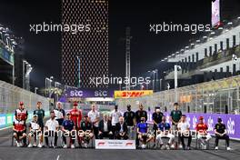 Stefano Domenicali (ITA) Formula One President and CEO and the drivers say thank you to Jean Todt (FRA) FIA President. 05.12.2021. Formula 1 World Championship, Rd 21, Saudi Arabian Grand Prix, Jeddah, Saudi Arabia, Race Day.
