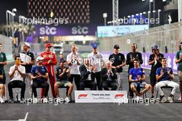 Stefano Domenicali (ITA) Formula One President and CEO and drivers say goodbye to Jean Todt (FRA) FIA President. 05.12.2021. Formula 1 World Championship, Rd 21, Saudi Arabian Grand Prix, Jeddah, Saudi Arabia, Race Day.