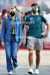 (L to R): Sara Pagliaroli (ITA) with her boyfriend Lance Stroll (CDN) Aston Martin F1 Team. 05.12.2021. Formula 1 World Championship, Rd 21, Saudi Arabian Grand Prix, Jeddah, Saudi Arabia, Race Day.
