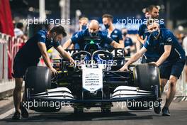 Williams Racing FW43B pushed from scrutineering. 02.12.2021. Formula 1 World Championship, Rd 21, Saudi Arabian Grand Prix, Jeddah, Saudi Arabia, Preparation Day.