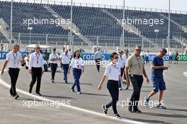 Michael Masi (AUS) FIA Race Director and members of the FIA walk the circuit. 02.12.2021. Formula 1 World Championship, Rd 21, Saudi Arabian Grand Prix, Jeddah, Saudi Arabia, Preparation Day.