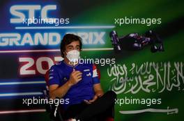 Fernando Alonso (ESP) Alpine F1 Team in the FIA Press Conference. 02.12.2021. Formula 1 World Championship, Rd 21, Saudi Arabian Grand Prix, Jeddah, Saudi Arabia, Preparation Day.
